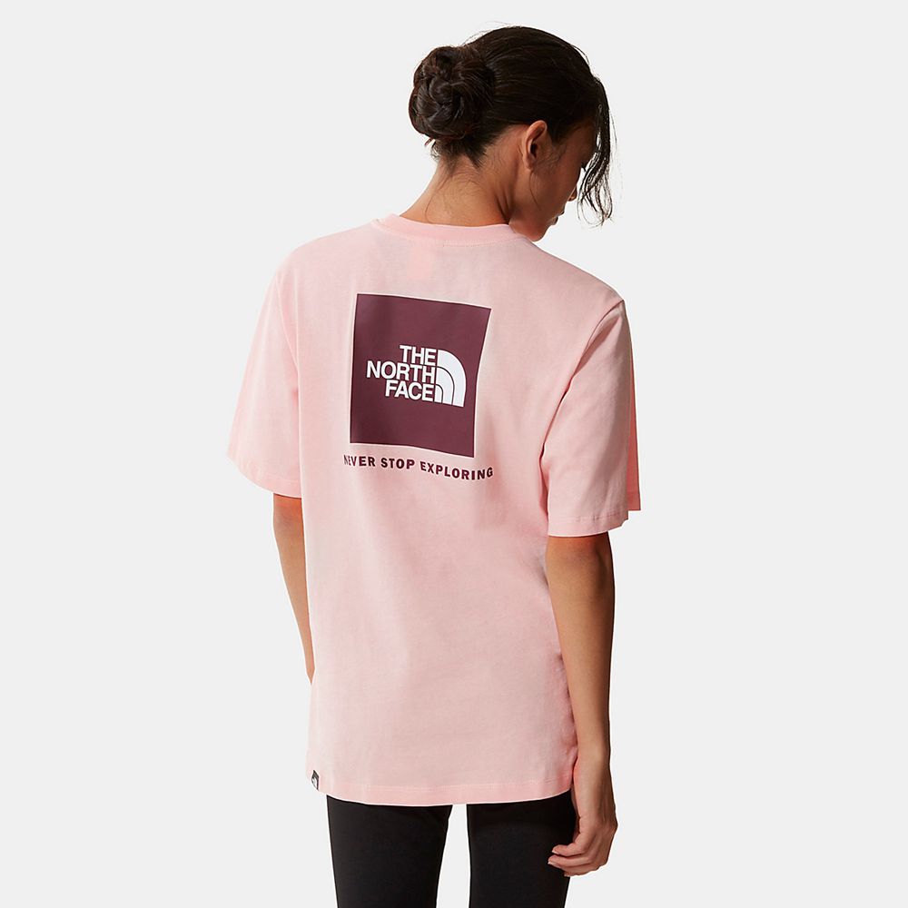 The North Face T-Shirts Womens Australia - The North Face Relaxed Redbox Rose (PIN-671240)